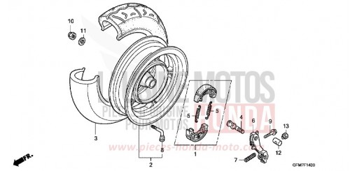 REAR WHEEL NHX110WHA de 2010